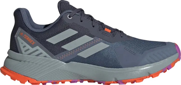 

Кроссовки Adidas Terrex Soulstride 'Wonder Steel Impact Orange', серый