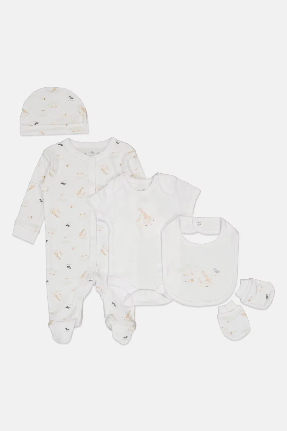 Комплект детский с принтом 5 предметов Rock-A-Bye Baby Boutique, белый — фото 3