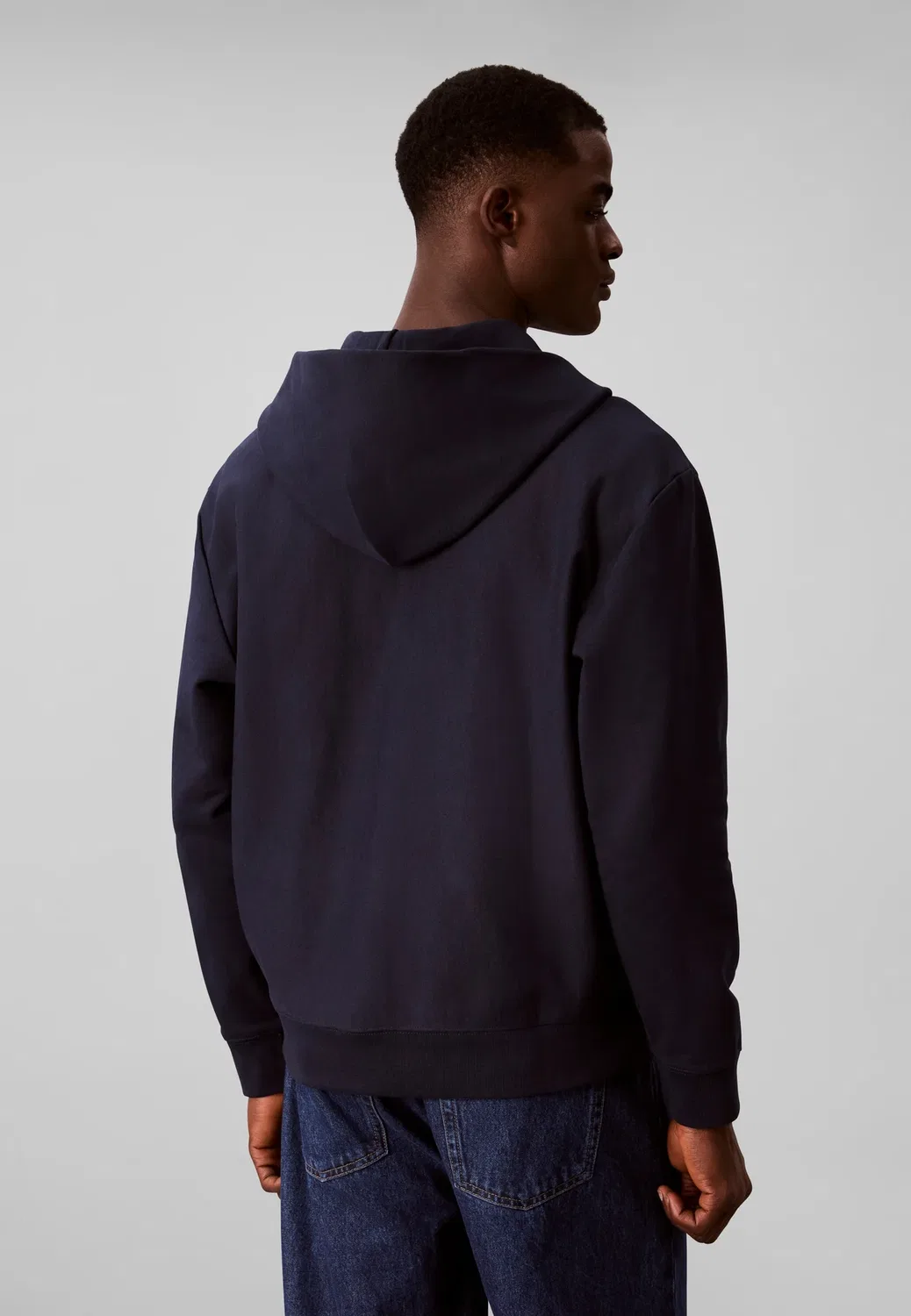 Худи с микрологотипом - толстовка на молнии Calvin Klein, Dark Sapphire — фото 3
