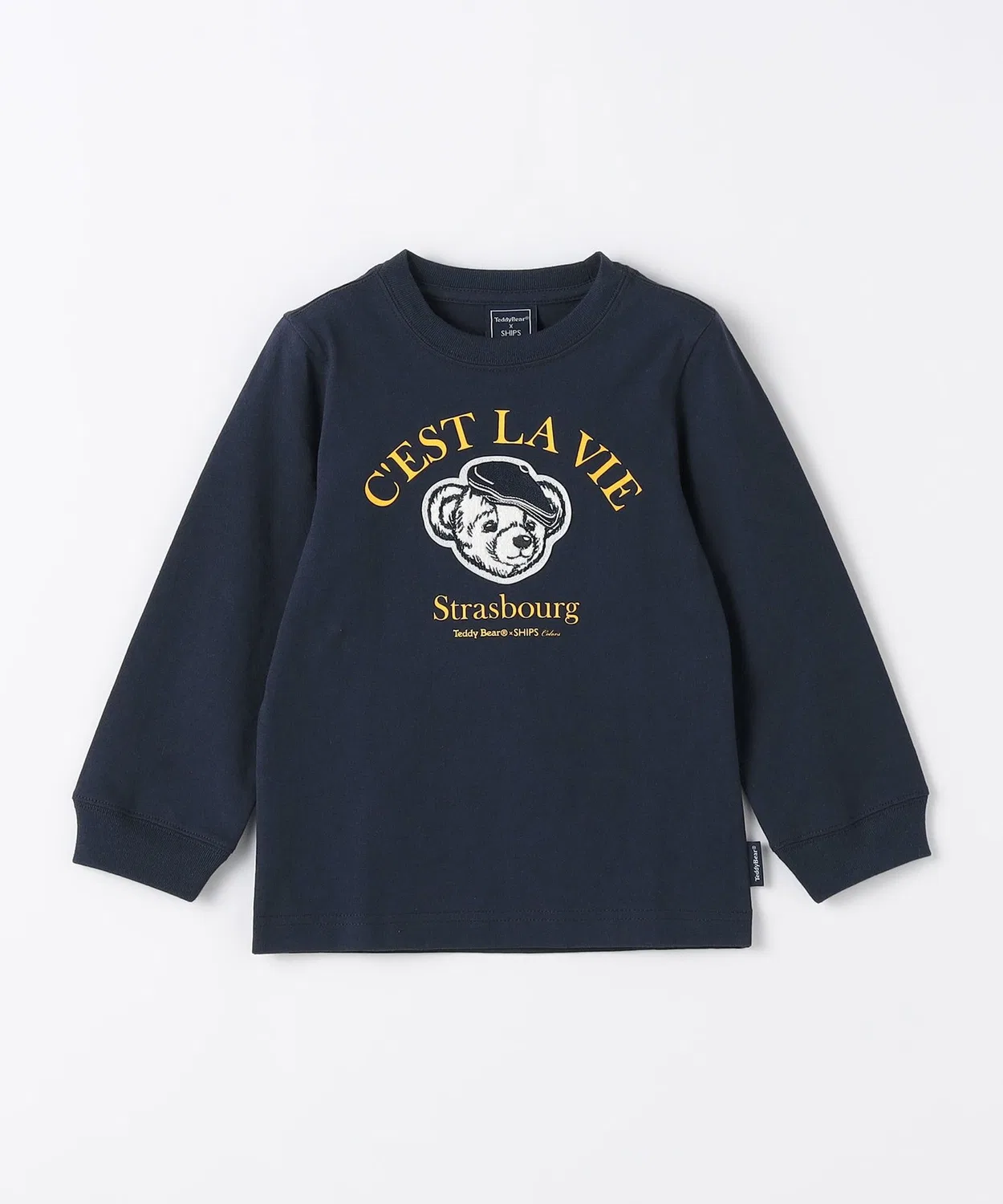 Детская футболка с длинным рукавомс вышивкой TeddyBear SHIPS Colors, Navy