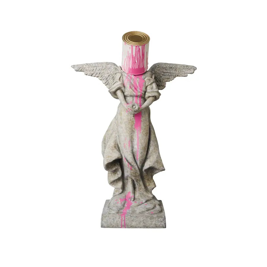 

Фигурка Banksy Bucket On Head, серый/розовый