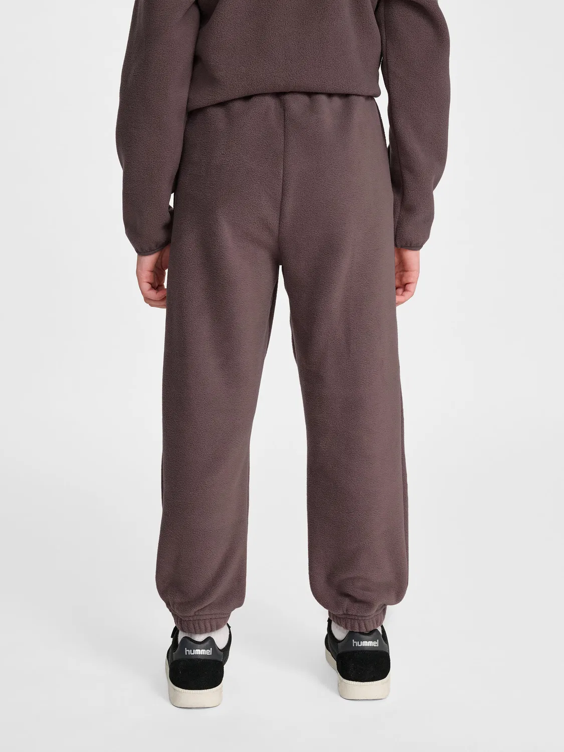 Детские штаны на регулируемой талии Hmljr Fleece Pants Bee Hummel, Braun Dunkelgrau — фото 3