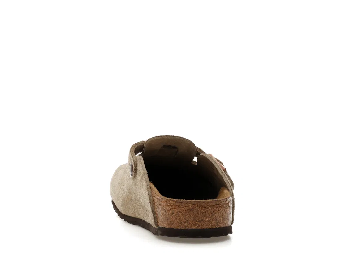 Детские сандалии на узкую стопу Birkenstock Boston Suede, Taupe — фото 4