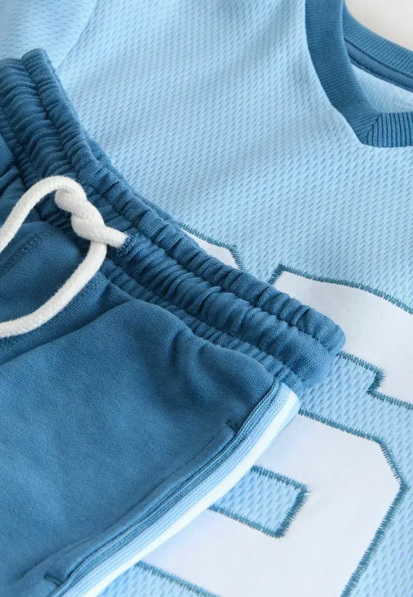 Комплект: шорты и футболка из хлопка Set Next, light blue, светло-голубой — фото 2