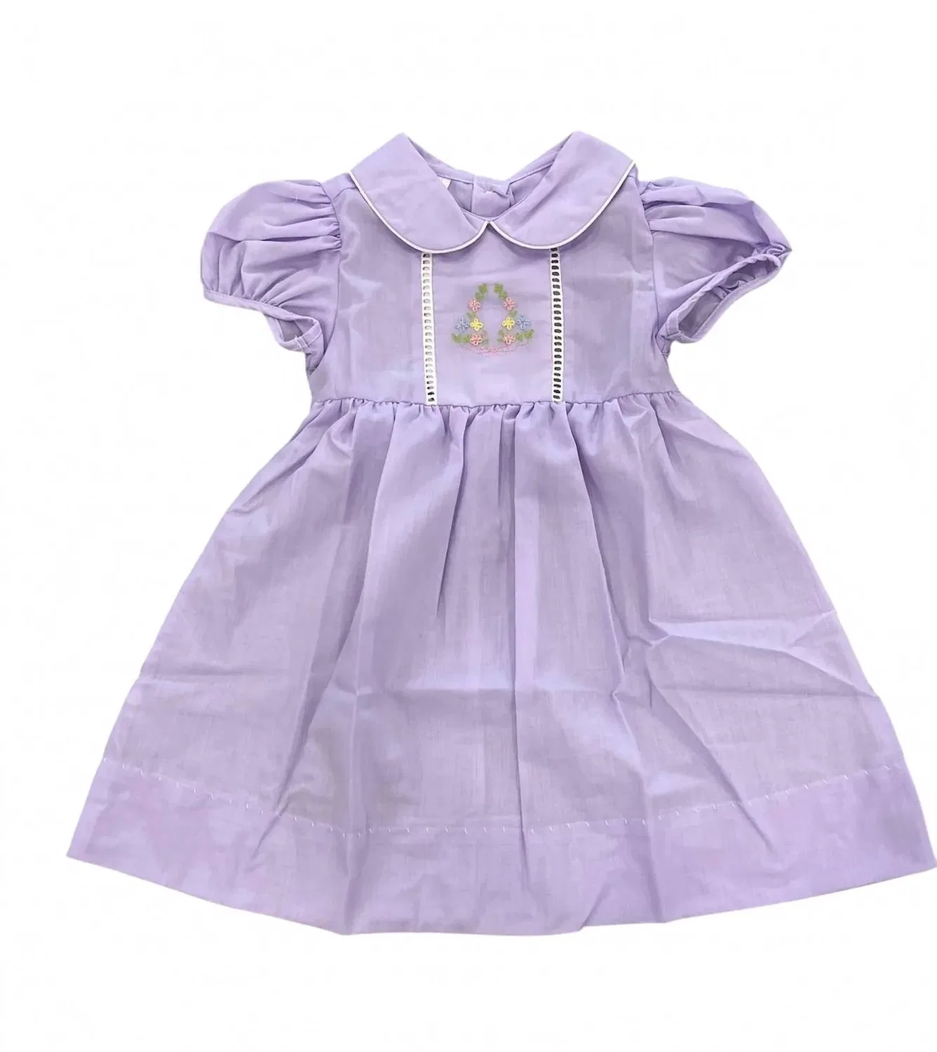 Детское платье для девочек с воротником Harper Baby Blessings, фиолетовый
