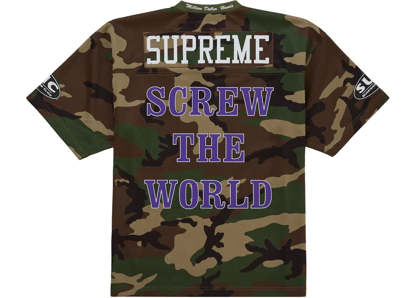 Мужская футбольная джерси с камуфляжным принтом DJ Screw Supreme, Woodland Camo — фото 2