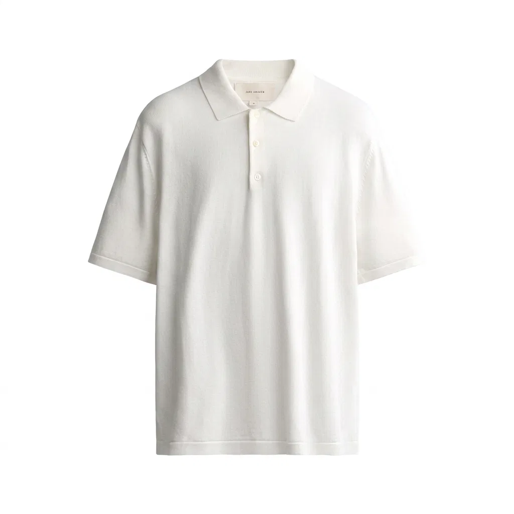 Мужское поло из хлопка White ZARA, Белый