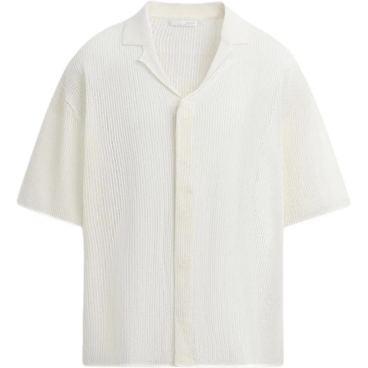 Мужская рубашка с отложным воротником Moderate, ZARA, Raw White