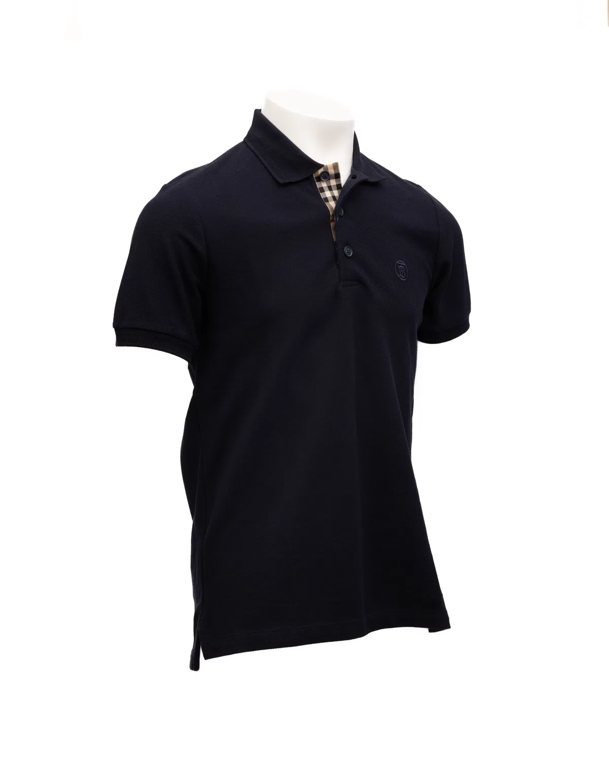 Мужское поло хлопковое Coal Blue Cotton Polo Shirt Burberry, Blu — фото 2