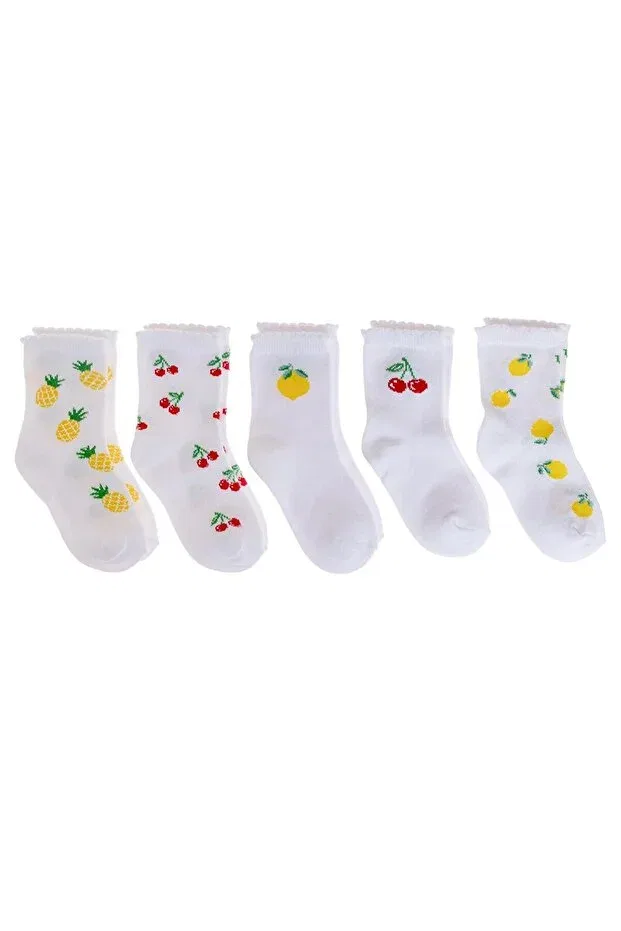 Детские носки для девочек с принтом Ebebek Hello Baby, Pink Printed