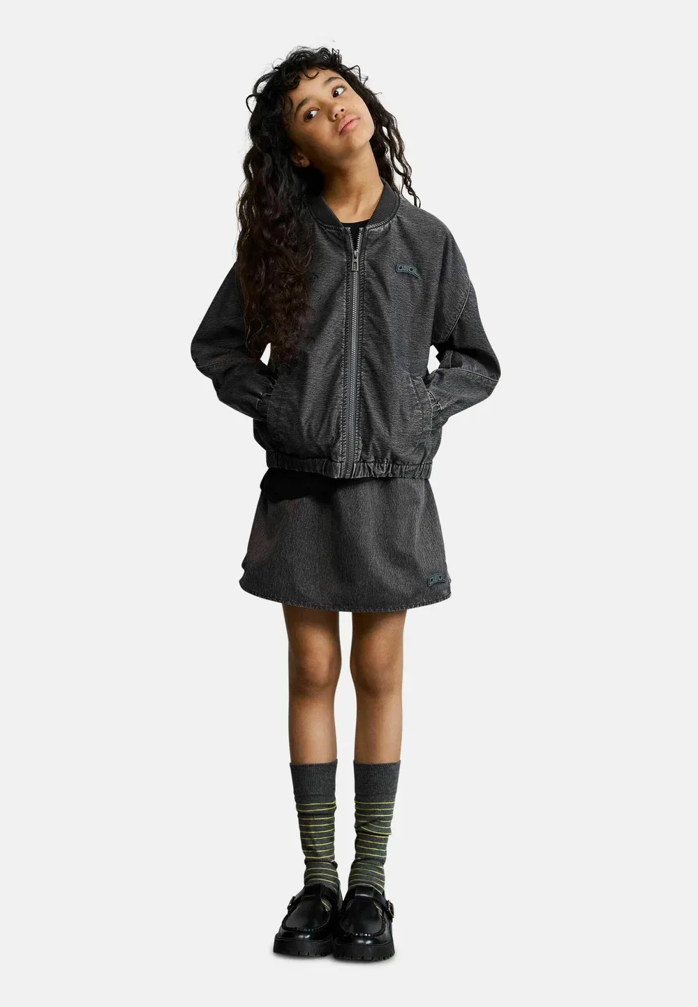 Однотонная куртка-бомбер - джинсовая куртка Desigual, Black