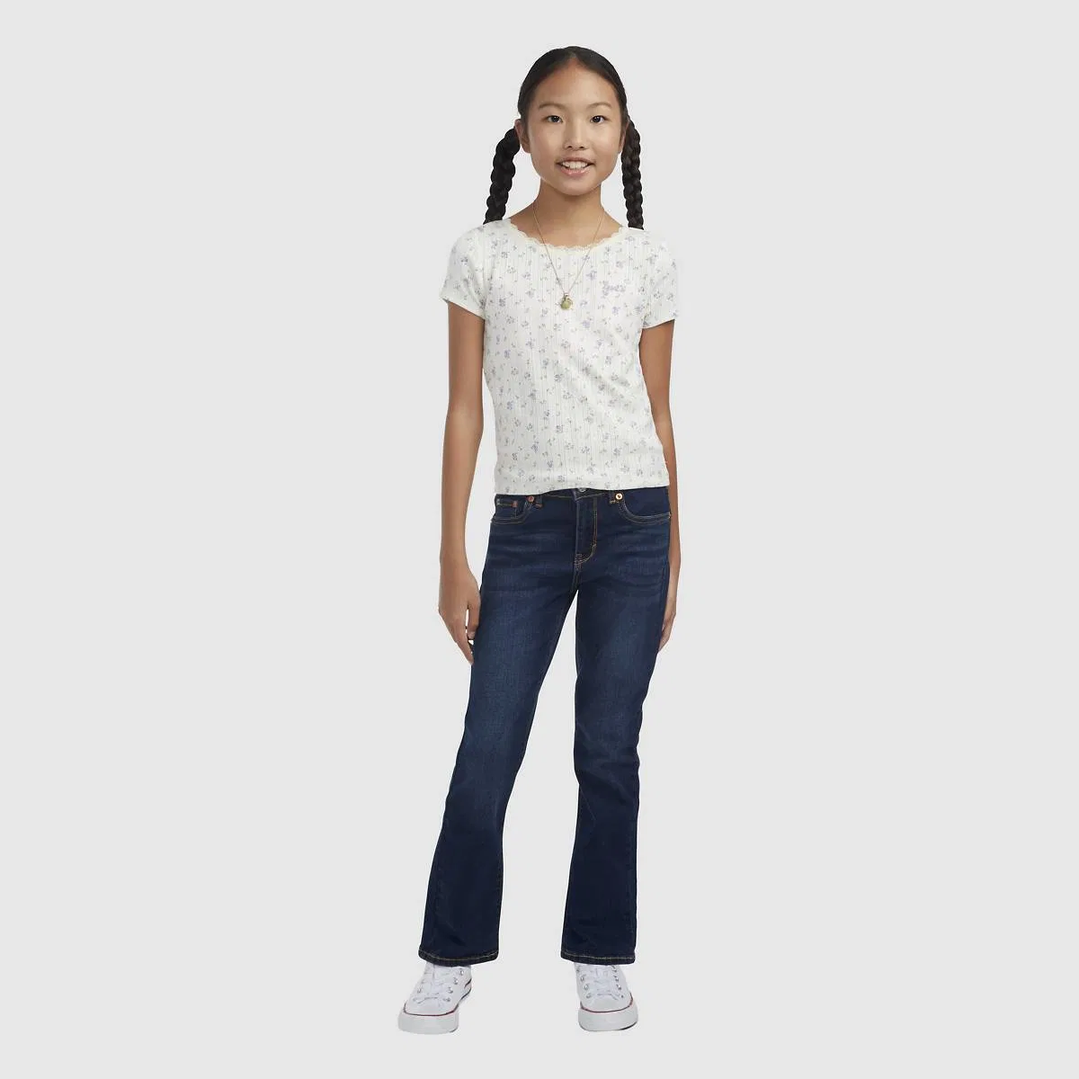 Классические джинсы-клеш для девочек 7-16 лет Levi's, Legacy - Dark Wash