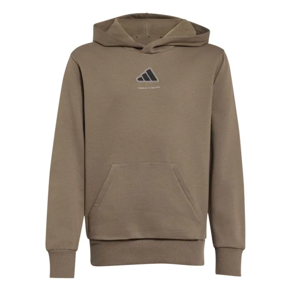 Детское худи с флисом Slogan Fleece Hoodie Adidas, Brown