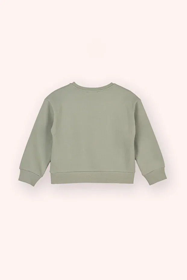 Детские свитшот для девочек хлопковый Panço, Khaki — фото 3