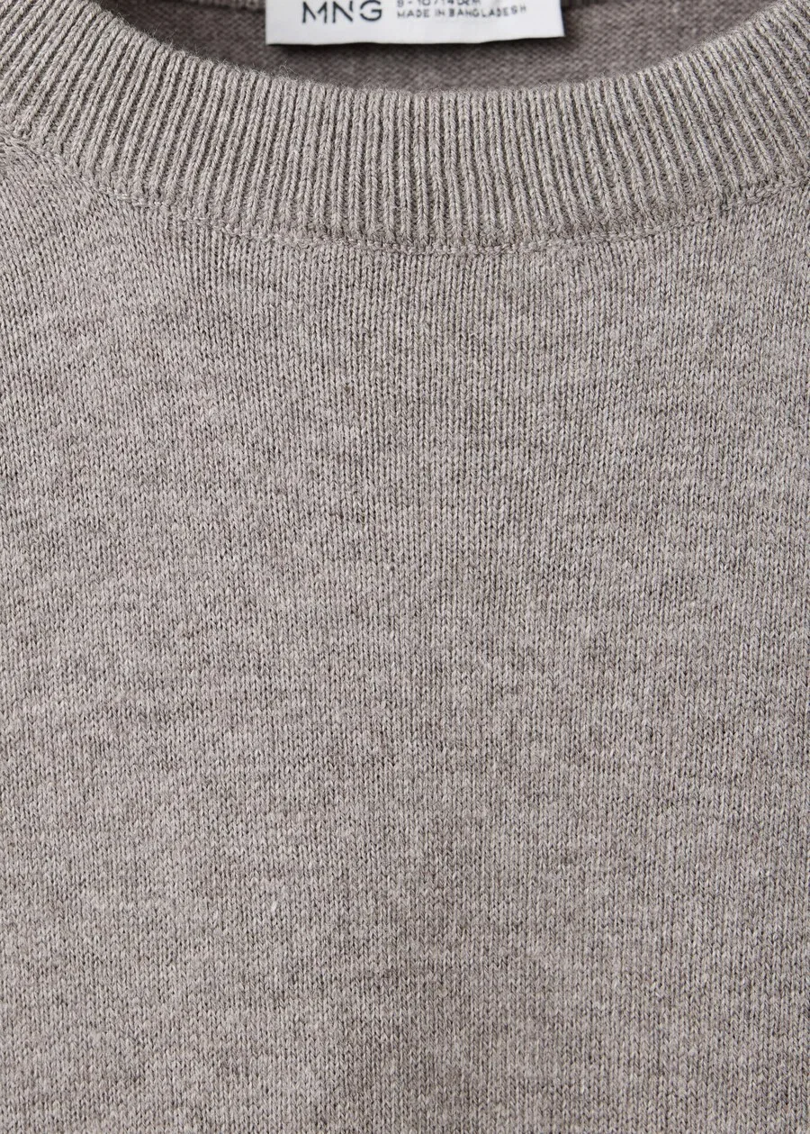 Детский свитер MANGO KIDS 'HUGO' серого цвета — фото 3