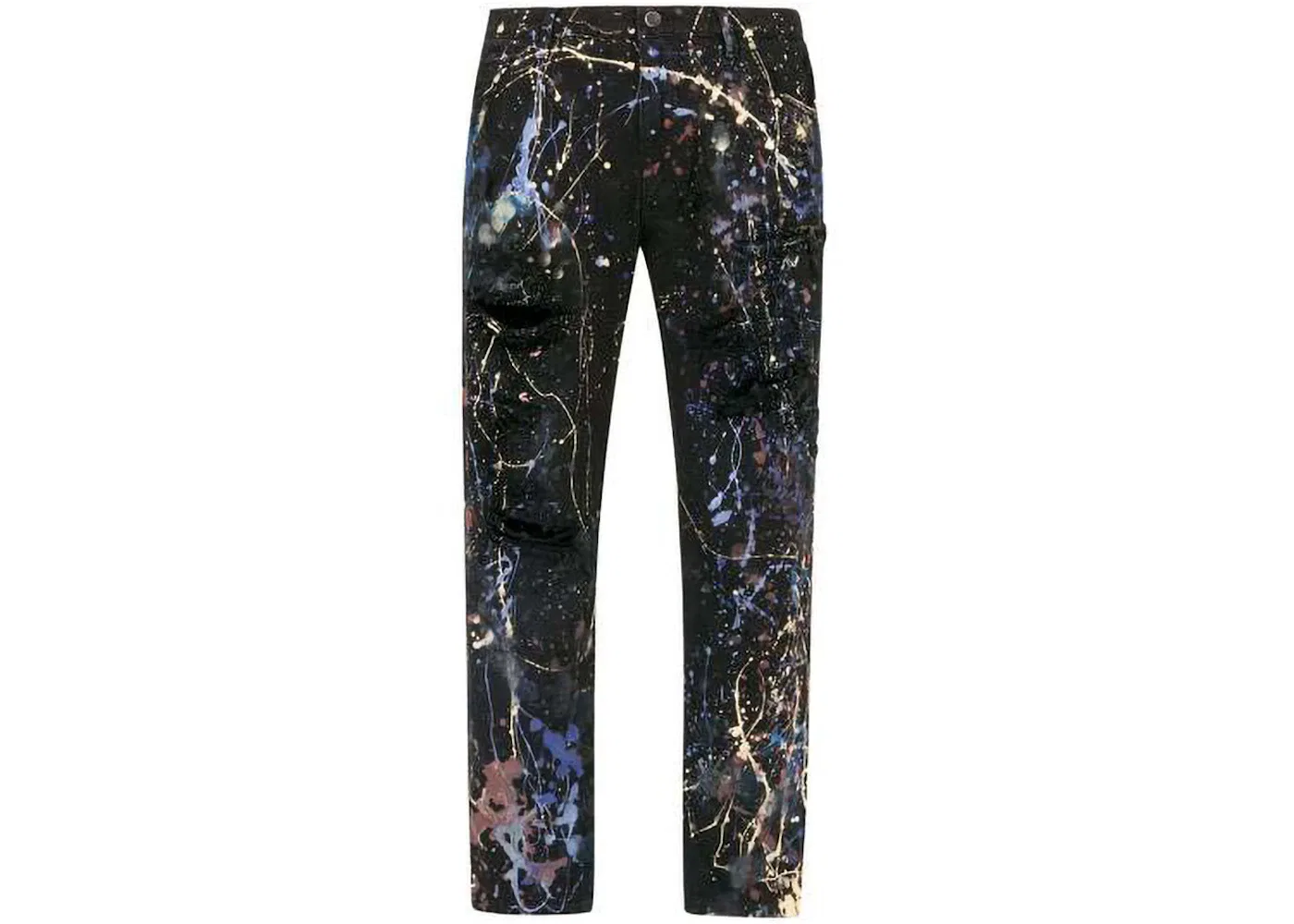 Мужские джинсы с эффектом Color Splash Dolce & Gabbana, Black/Multicolor