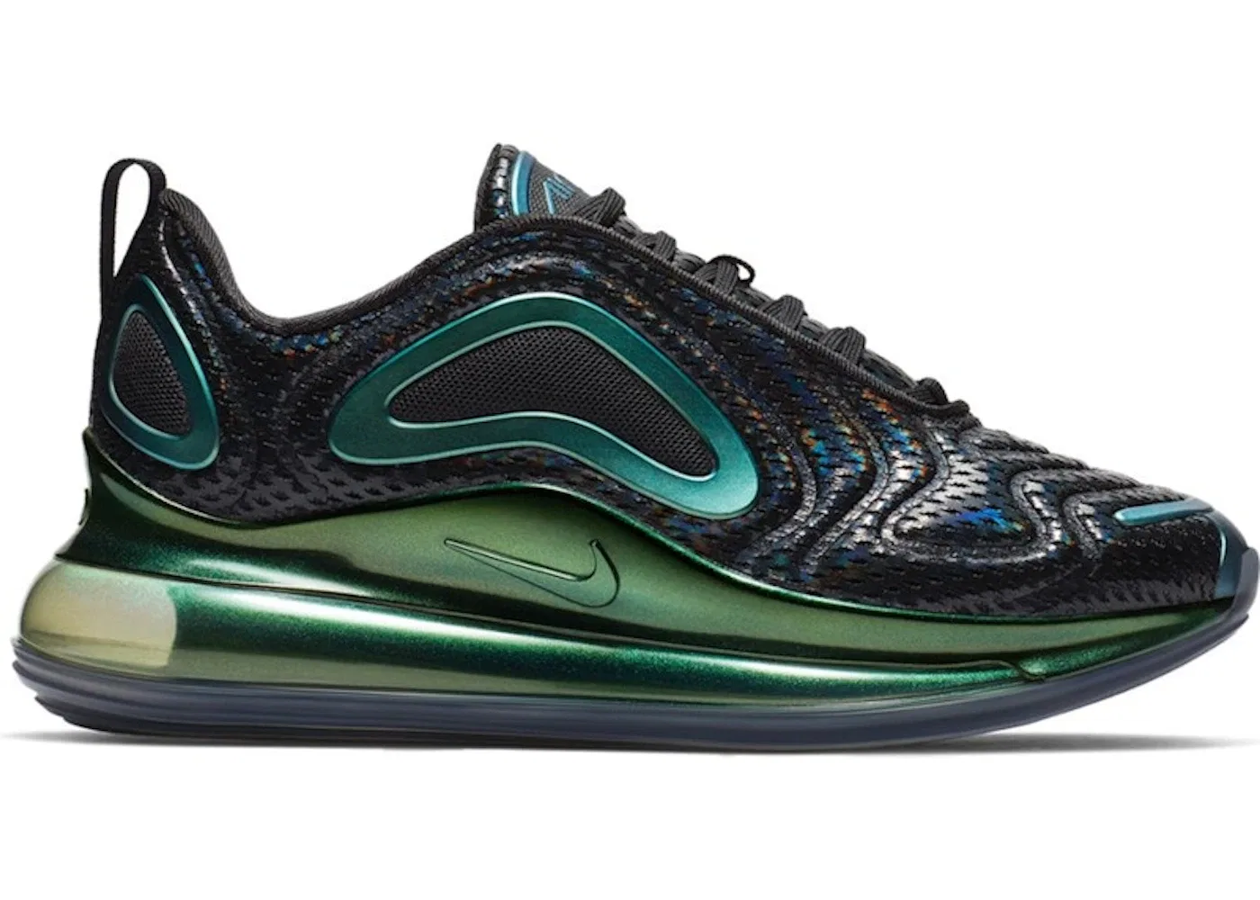 Детские кроссовки для мальчиков и девочек с массивной подошвой Nike Air Max 720 Throwback Future Nike, Black/Anthracite-Laser Fuchsia