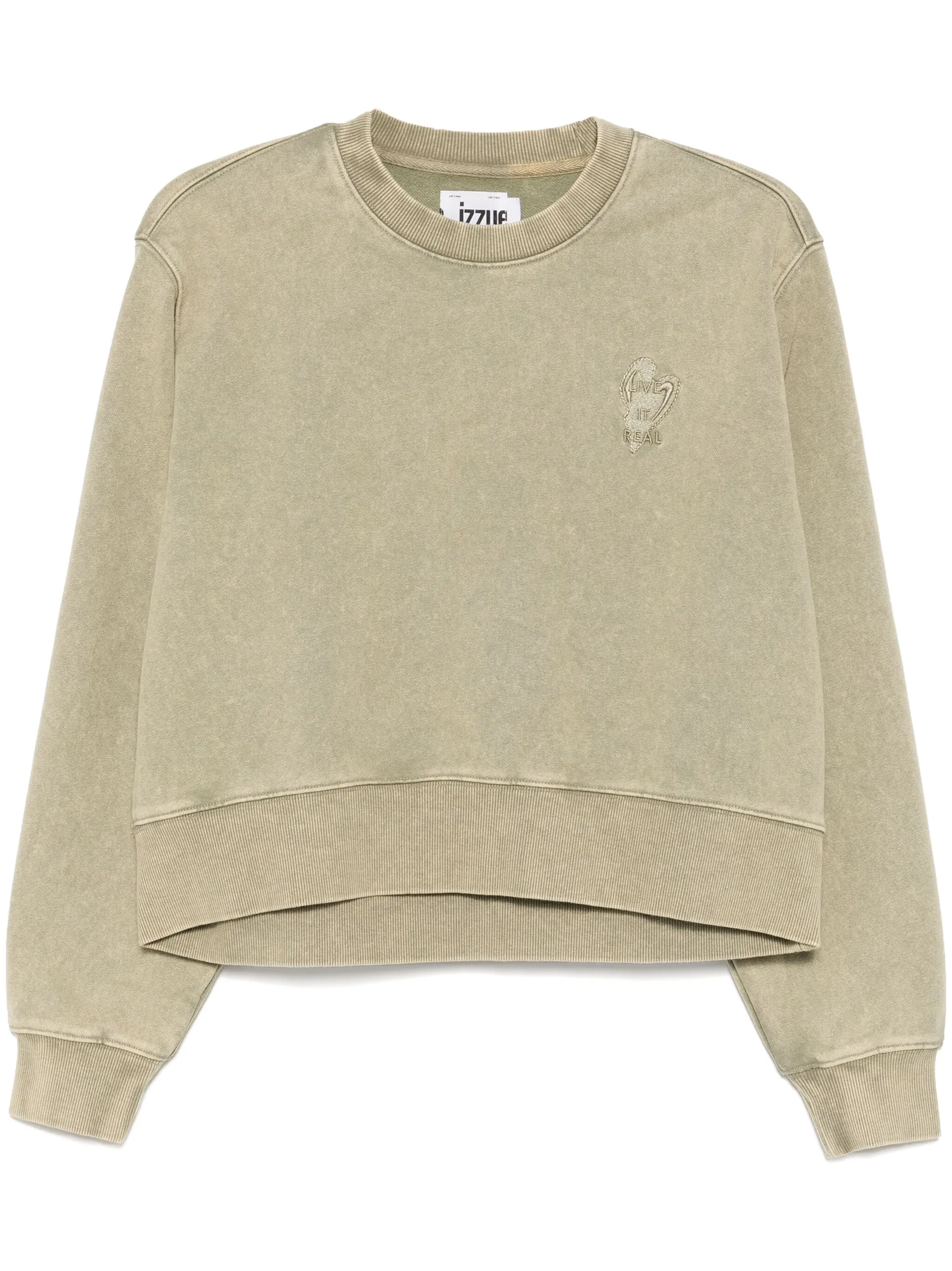 

Свитер с вышитым логотипом Izzue, зеленый