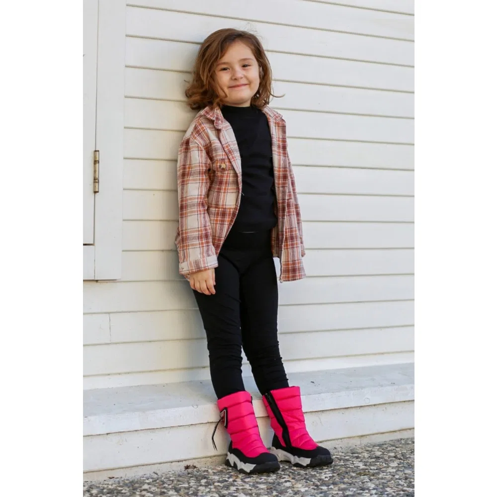Детские ботинки на резиновой подошве из микротекстиля, Pink Moly Kids — фото 2
