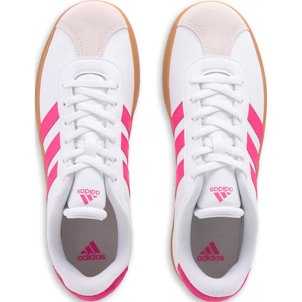 Детские кроссовки VL Court 3.0 Adidas, White/Pink — фото 4