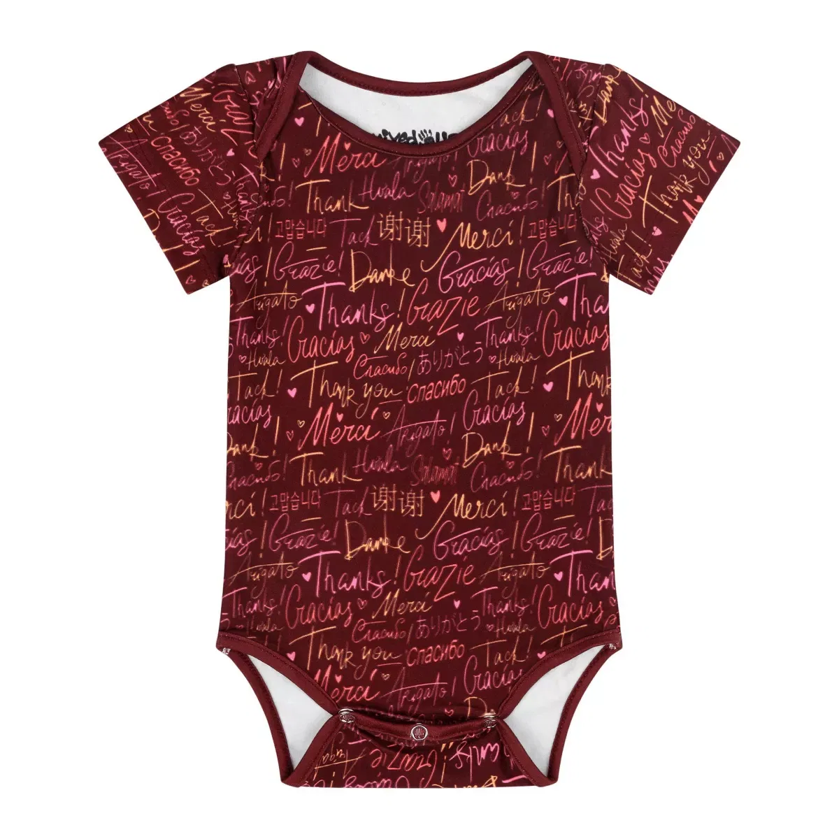 Детское боди с принтом Thank You Mixed Up Clothing, Brown