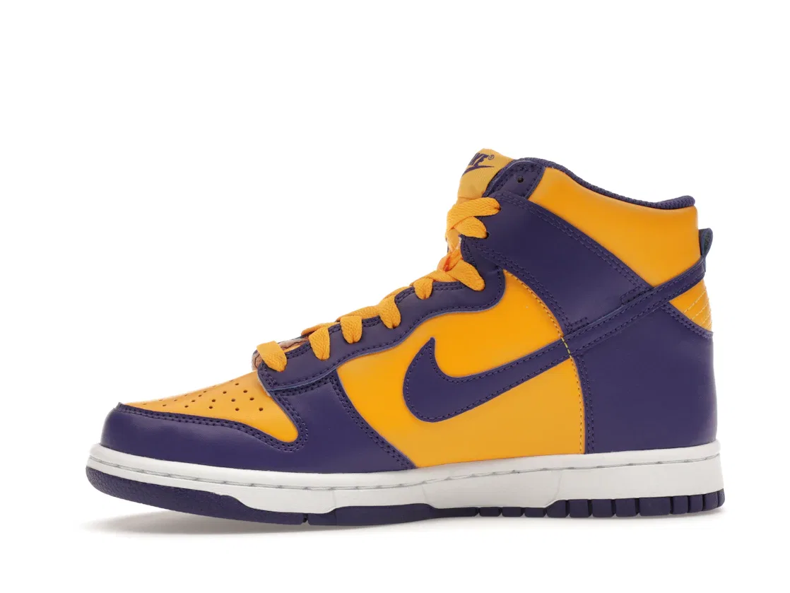 Детские кроссовки высокие с принтом Nike Dunk High Nike, Court Purple/University Gold/White/Court Purple — фото 3