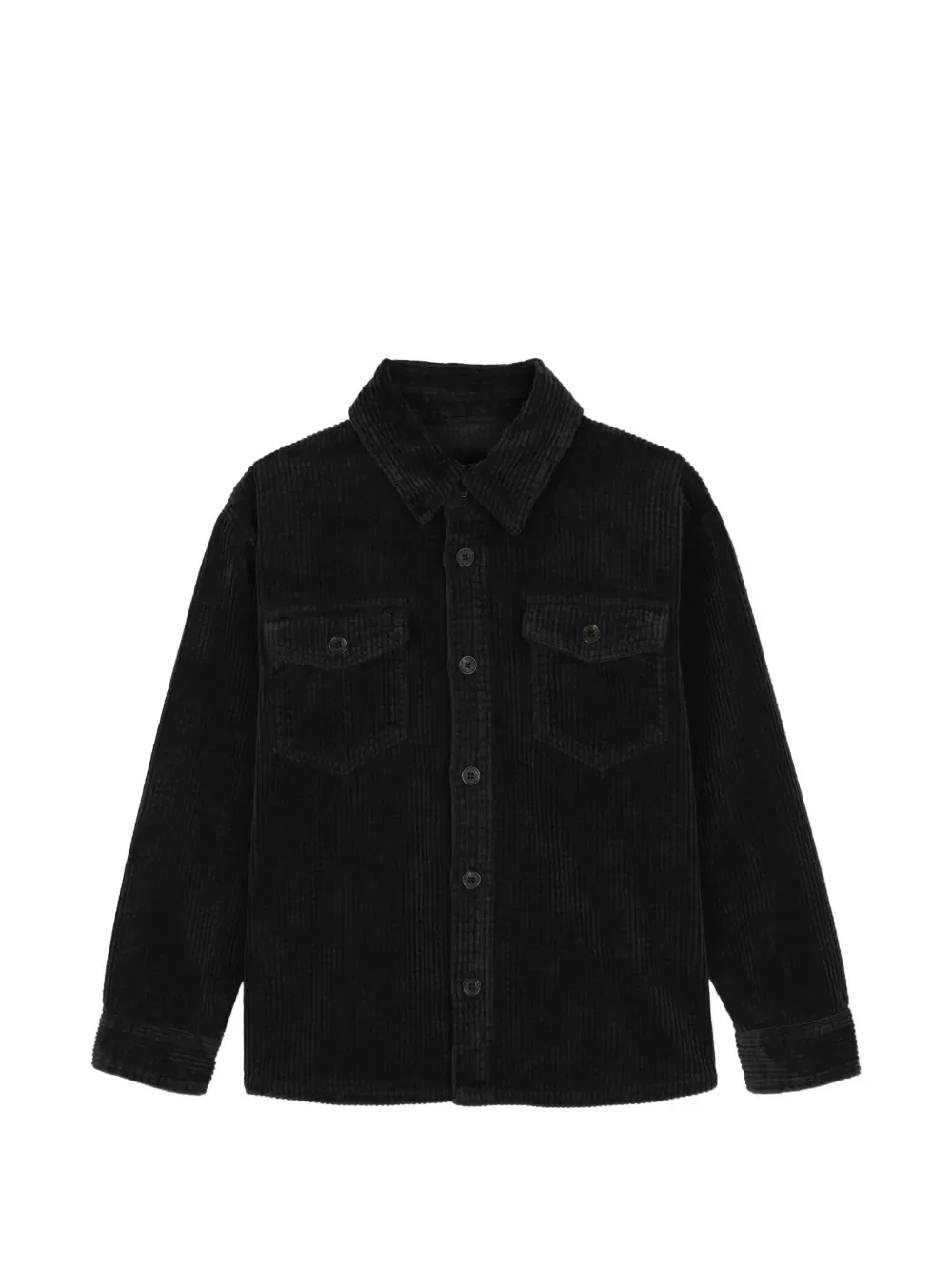 Вельветовая рубашка с вышивкой Zadig & Voltaire Kids, черный