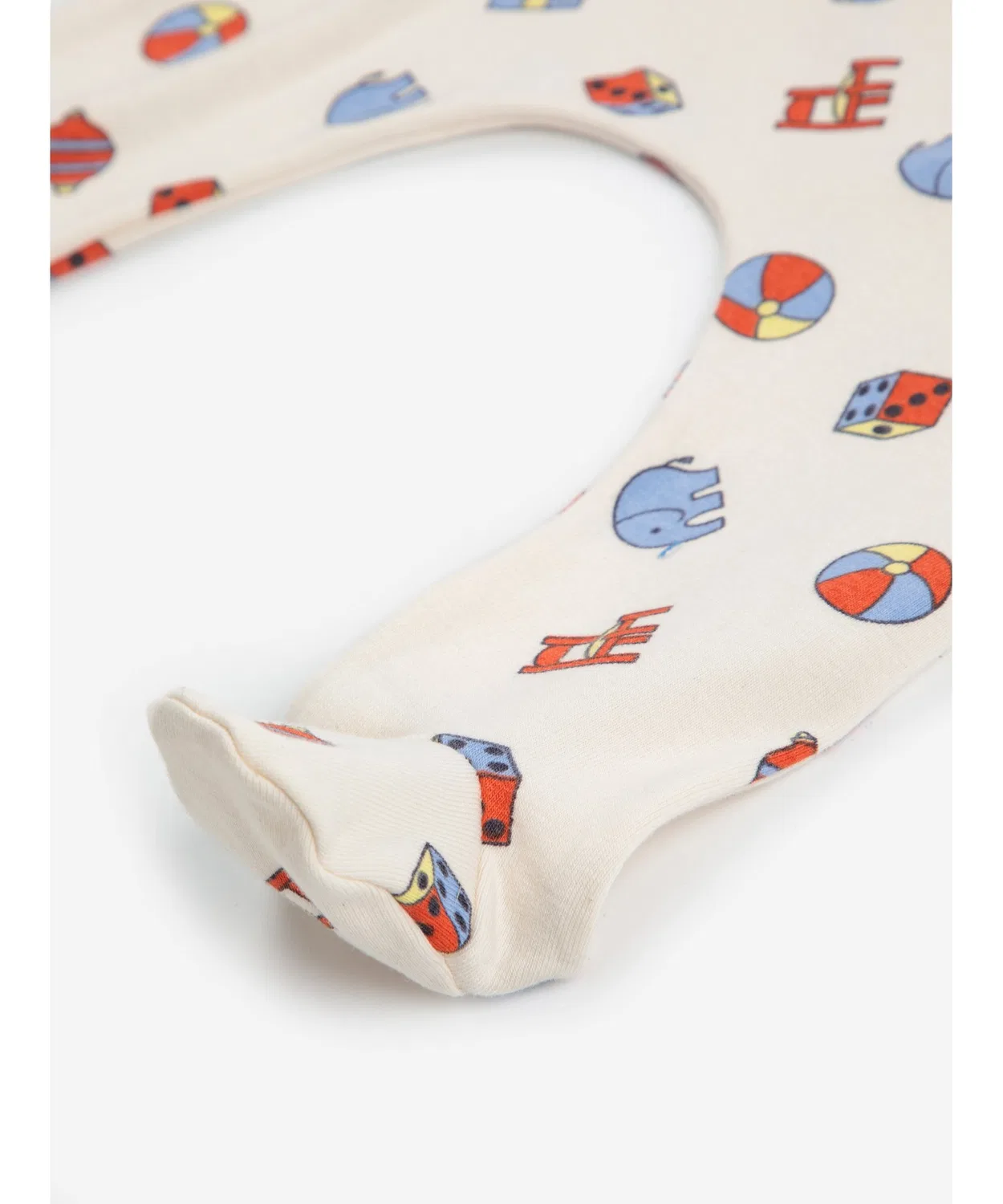 Детские леггинсы с принтом Toys футерованные BOBO CHOSES, Off White — фото 2