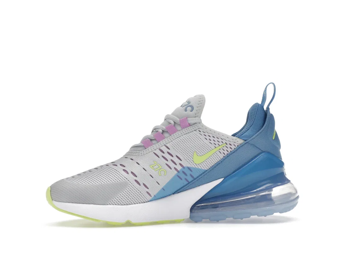 Детские кроссовки Lifestyle Nike Air Max 270, Pure Platinum/Rush Fuchsia/Blue Beyond/Light Lemon Twist — фото 3