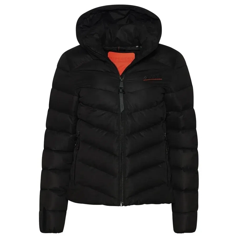Женская куртка из микрофибры с капюшоном Superdry, Цвет: Schwarz