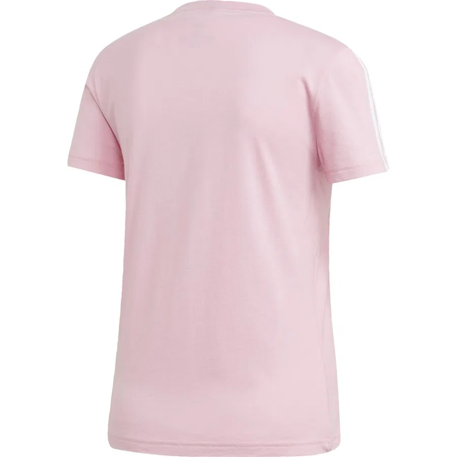 Женская футболка с длинным рукавом Essentials 3-Stripes Tee adidas, Розово-белый — фото 2