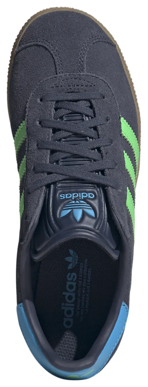 Кроссовки для мальчиков Gazelle Adidas, цвет Shadow Navy/Screaming Green/Aquamarine — фото 4