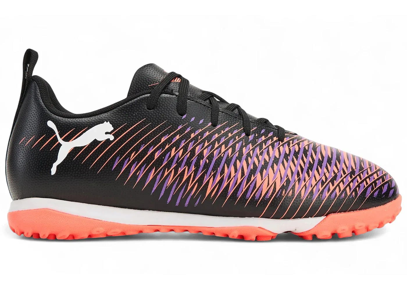 Детские кроссовки для футбола Puma Future 8 Play TT+ Mid Puma Black/ Puma White/ Glowing Red