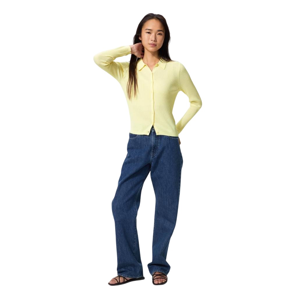 Кардиган  Uniqlo Ribbed polo, 41 желтый — фото 3