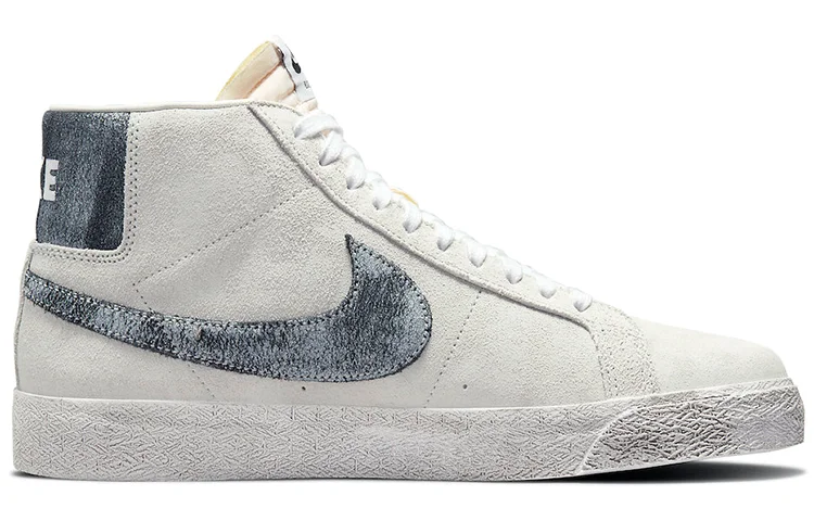 Кроссовки Nike SB Blazer Mid, светло-серый/черный — фото 2