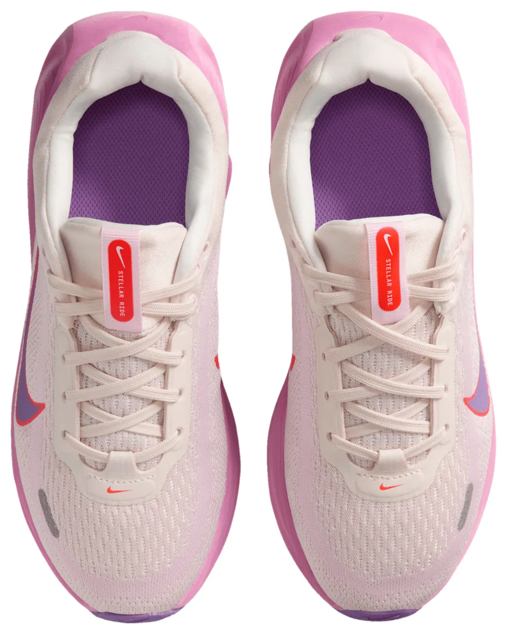 Кроссовки для мальчиков Stellar Ride Nike, цвет Chalk/Bright Violet/Pink Foam — фото 4