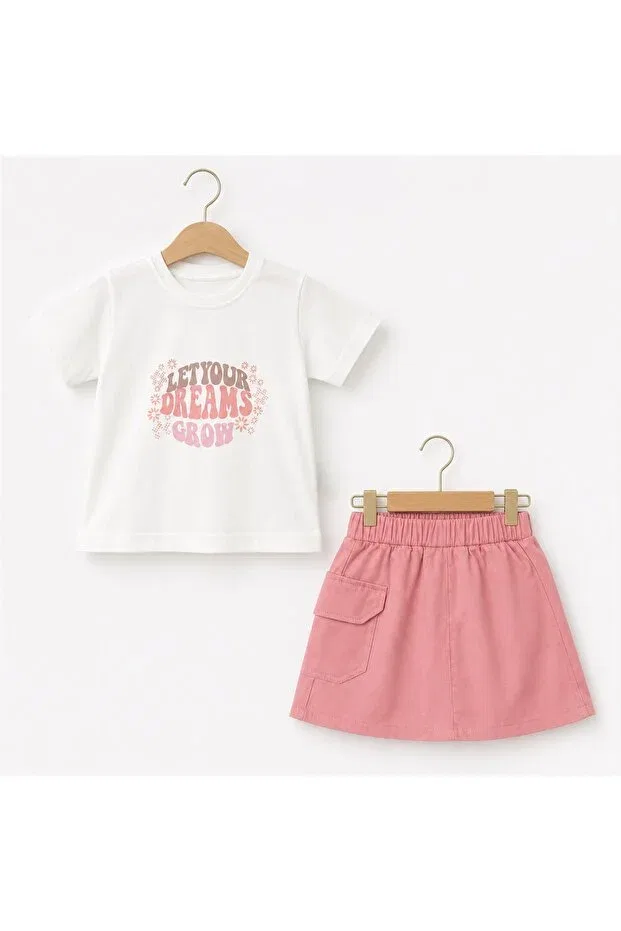 Детский комплект с принтом 3 Kardeş Kids, Rose Dried