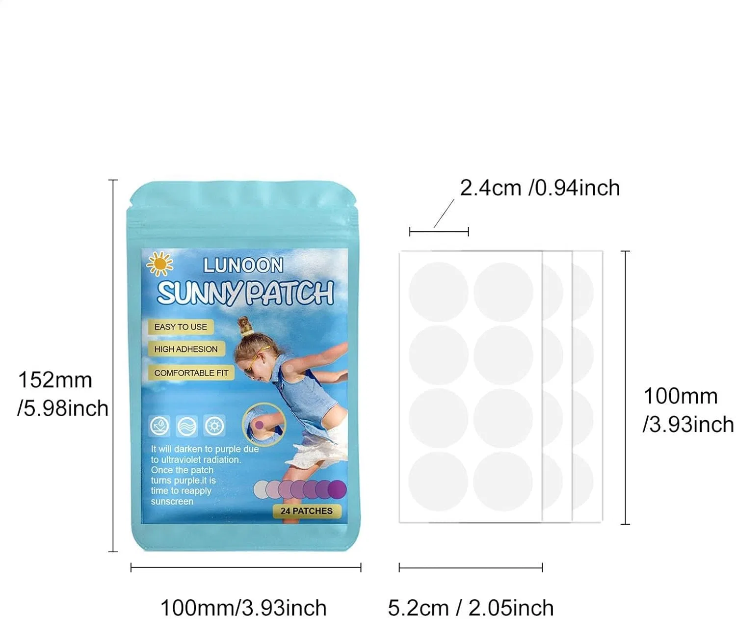 UV Detection Stickers, Sun Protection Stickers Maodom, 1 набор, 14 г — фото 4