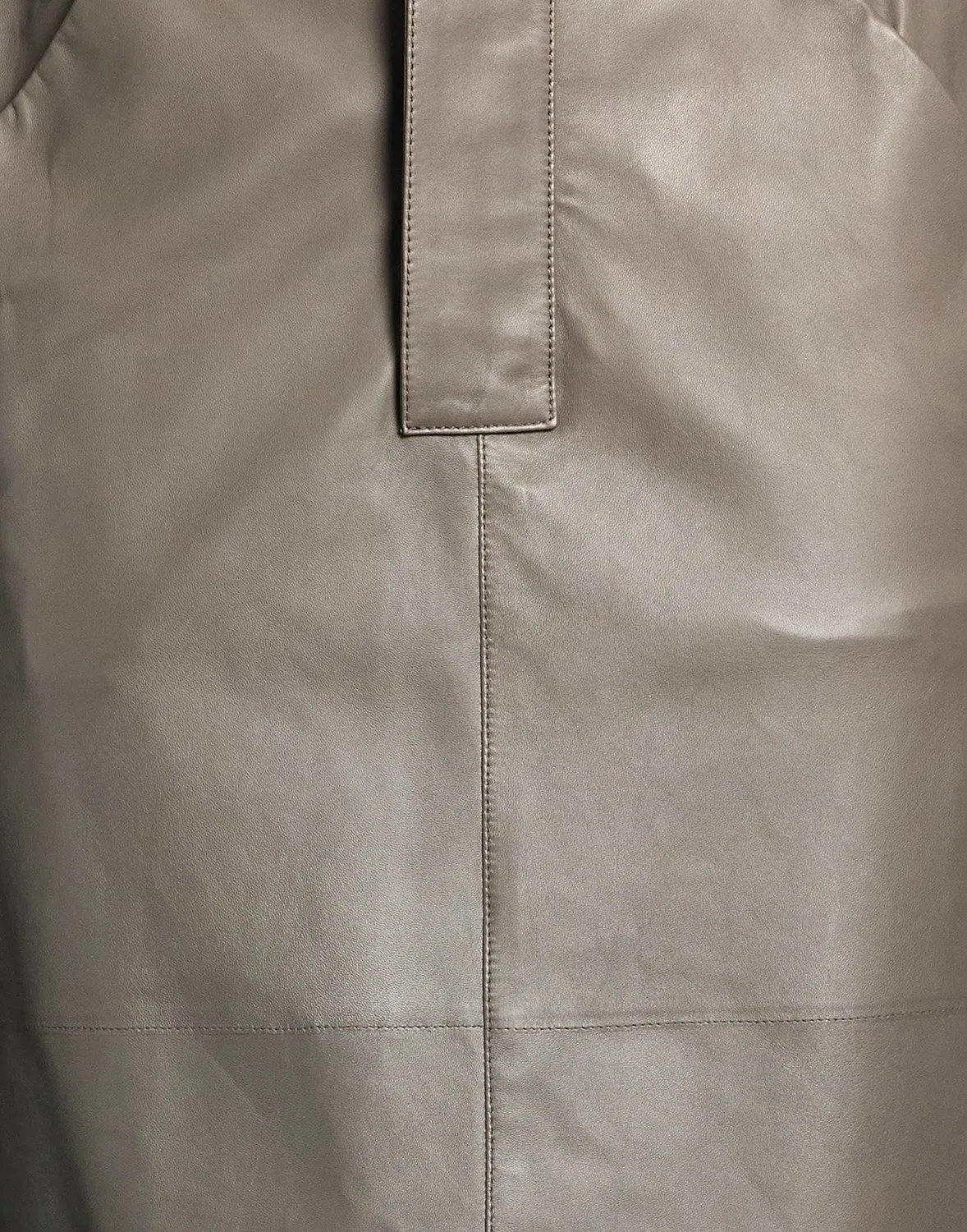 Женская юбка-карандаш из кожи Charcoal Saint Laurent, темно‑серый — фото 2