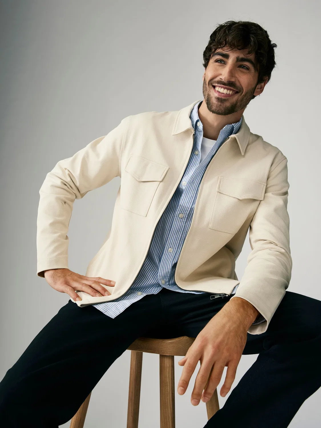 Куртка, джерси, Ecru Jersey Jacket Next, экрю