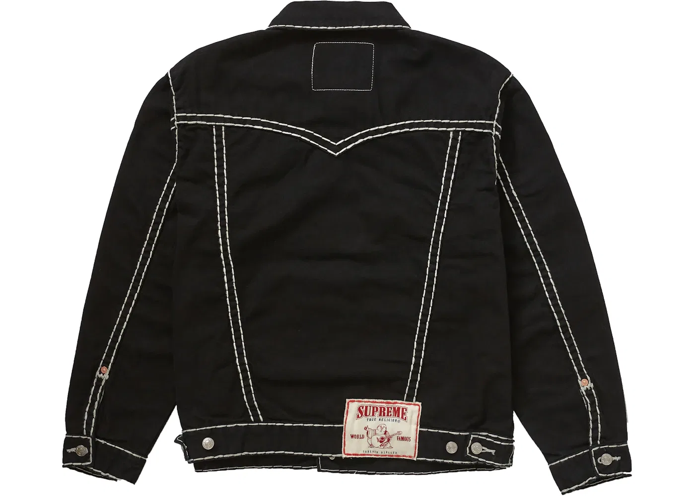 Мужская джинсовая куртка True Religion Denim Trucker Jacket Supreme, Black — фото 2