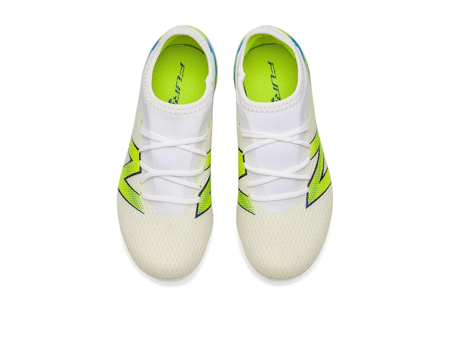 Бутсы Furon Team Junior Fg V9 (для маленьких и больших детей) New Balance Kids, Nb 103 White/Alkaline Green — фото 3