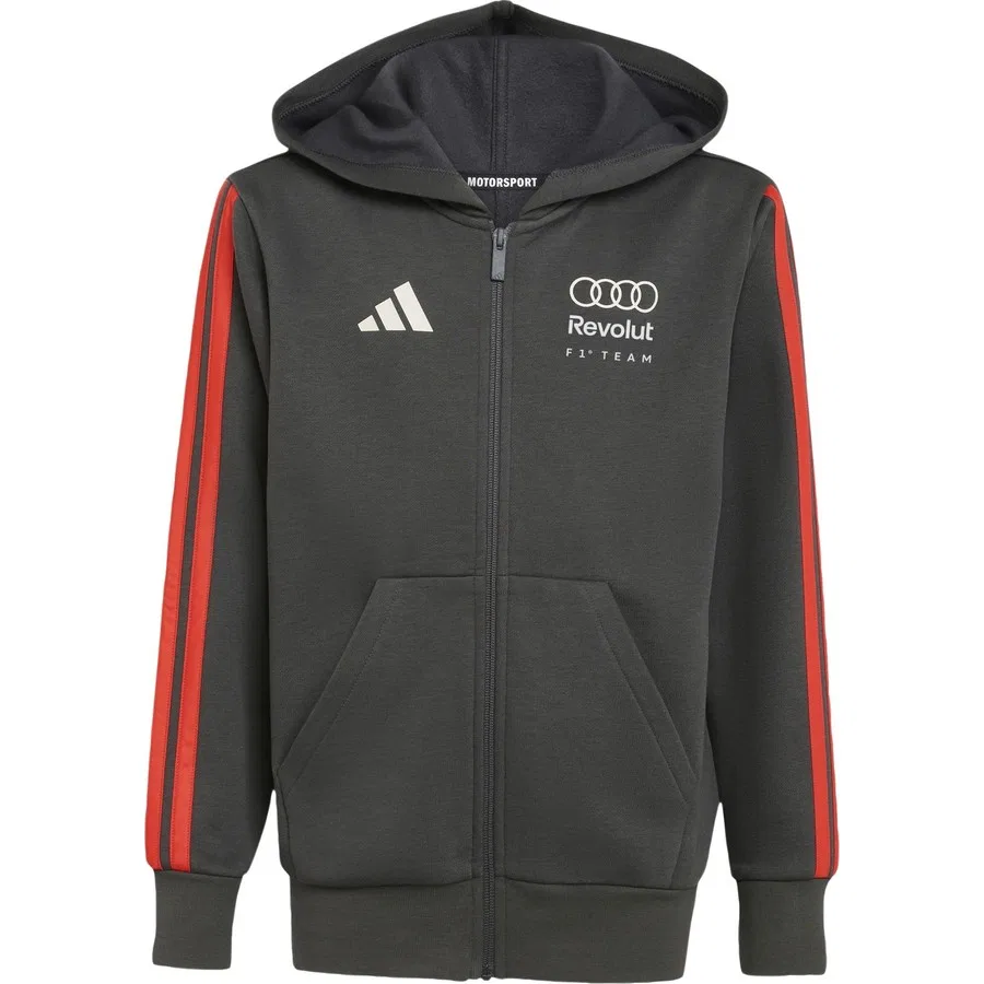 Худи с длинным рукавом Performance Audi Revolut F1 Team DNA Full Zip adidas, Черный