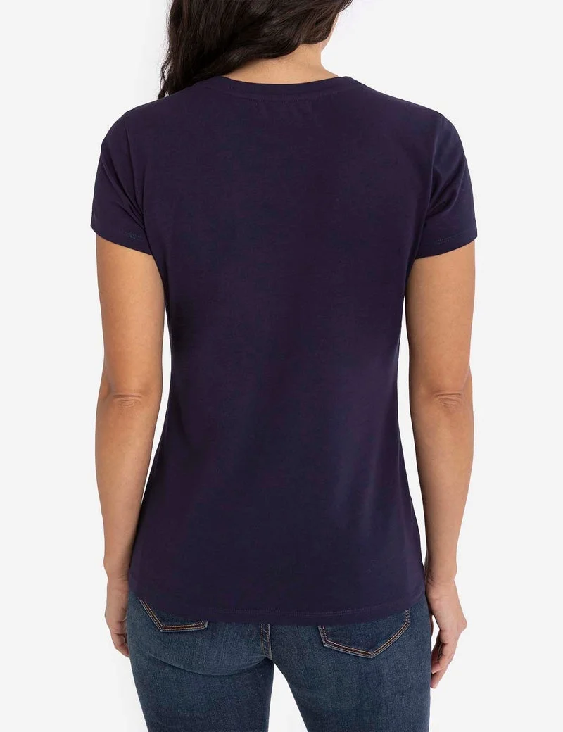 Женская футболка U.S. Polo Assn. Crew Neck, темно-синий — фото 2