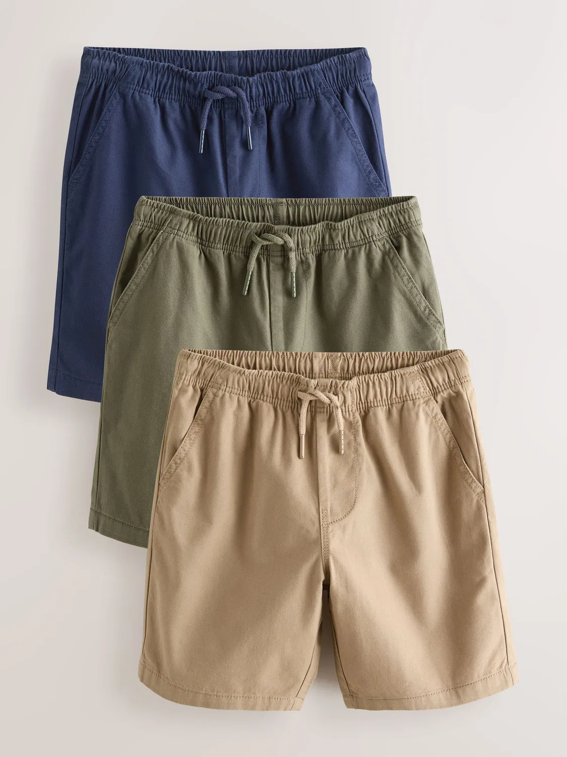 Шорты 3 Pack, Navy/Khaki/Tan Next