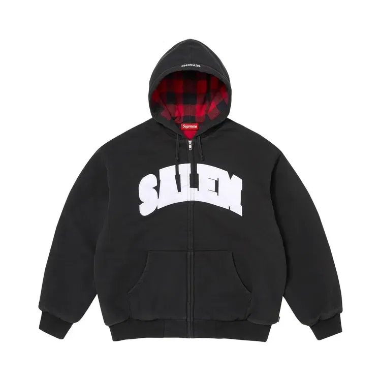 Толстовка на молнии с капюшоном Supreme x Salem, черный