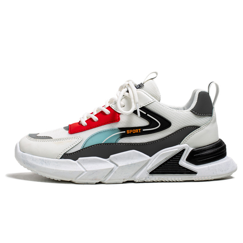 

Bull charm Низкие повседневные кроссовки мужские белый черный красный, цвет White Black Red