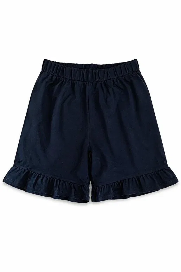 Детские шорты для девочек хлопковые Basic Perendi, Ş. Pink-Blue — фото 3