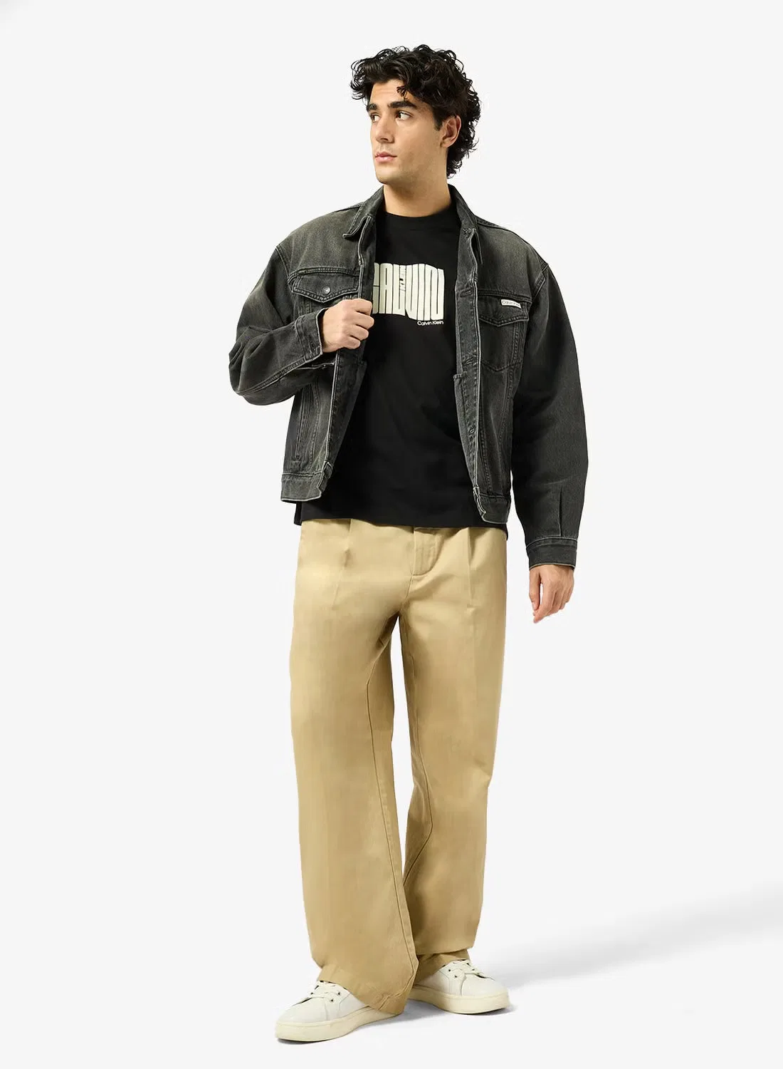 Футболка с принтом Graphic Calvin Klein, черный — фото 4