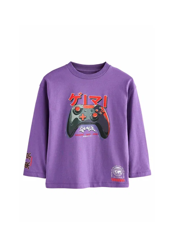 Футболка с принтом Graphic regular fit, Next, Purple, White Gamer, белый — фото 2